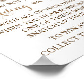 Plaats een Clothespin roze Vrijgezellenfeest Spel  Poster (Hoek)