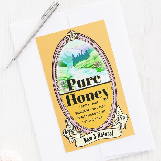 Plaats een foto Honey Jar Rechthoekige Sticker