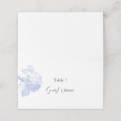 Plaats & escortkaart met Hydrangea Plaatskaartje (Buitenkant ongevouwen)