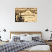 Plaats Hall 1898 Sign Wrapped Canvas Print (Insitu (Slaapkamer))