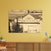 Plaats Hall 1898 Sign Wrapped Canvas Print (Insitu (Woonkamer))