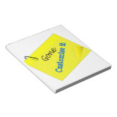 Plaats het humor grappig gele sticky notitieblok (Schuin)