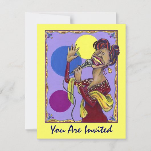 PLAATS HET STADIUM VOOR FUN KARAOKE PARTIJ ~ INVIT KAART (Voorkant)