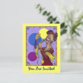 PLAATS HET STADIUM VOOR FUN KARAOKE PARTIJ ~ INVIT KAART (Staand voorkant)