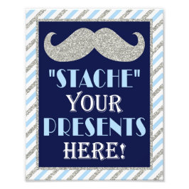 Plaats hier uw Cadeaus ・ 8 x 10 mustache afdrukken Foto Afdruk