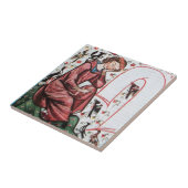 PLAATS IN DE GARDEN VAN DE VOGELS middeleeuwse min Tegeltje (Zijkant)