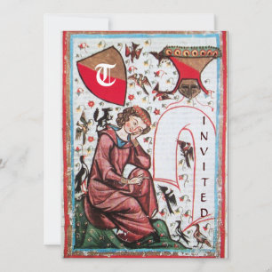 PLAATS IN DE GARDEN VAN VOGELMONOGRAM KAART