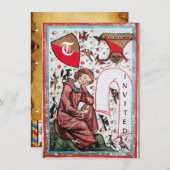 PLAATS IN DE GARDEN VAN VOGELMONOGRAM KAART (Voorkant / Achterkant)