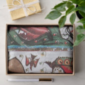 PLAATS IN DE GARDEN VAN VOGELS Medieval Miniatuur Tissuepapier (Geschenk)