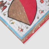 PLAATS IN DE GARDEN VAN VOGELS Medieval Miniatuur Tissuepapier (Detail)