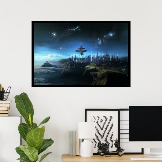 Plaats in de wolken poster (Thuiskantoor)