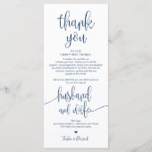 Plaats Instelling Bedankt Kaart in Navy Blue thema (Voorkant)