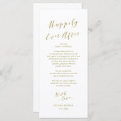 Plaats Instelling Bedankt kaart, modern Script Gol Programmakaart (Voorkant / Achterkant)