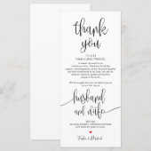 Plaats Instelling Bedankt Kaart voor het Trouwdine (Voorkant / Achterkant)