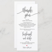 Plaats Instelling Bedankt Kaart voor het Trouwdine (Voorkant / Achterkant)
