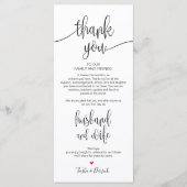 Plaats Instelling Bedankt Kaart voor het Trouwdine (Voorkant)