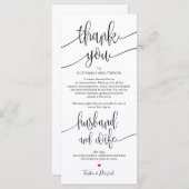 Plaats Instelling Bedankt Kaart voor het Trouwdine (Voorkant / Achterkant)
