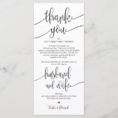 Plaats Instelling Bedankt Kaart voor het Trouwdine (Voorkant)