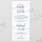 Plaats Instelling Hartelijk dank voor uw huwelijks Programmakaart (Voorkant)