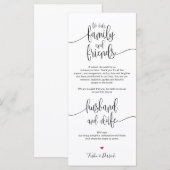 Plaats Instelling Hartelijk dank voor uw huwelijks Programmakaart (Voorkant / Achterkant)