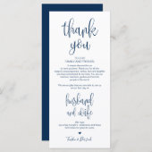 Plaats Instelling Hartelijk dank voor uw huwelijks Programmakaart (Voorkant / Achterkant)