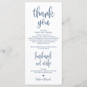 Plaats Instelling Hartelijk dank voor uw huwelijks Programmakaart (Voorkant)