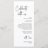 Plaats instelring instelbaar innemerkaart bedankt  programmakaart (Voorkant)