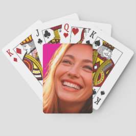 Plaats je foto op een spel klassieke speelkaarten
