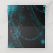 Plaats kaart Elegante bruiloft Turquoise String Li Plaatskaartje (Binnenkant ongevouwen)