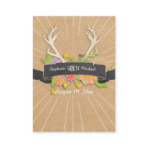 Plaats kaart Herten Antler Wildflower Starburst Ru