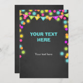 Plaats kaart Neon Glow in het Dark Table teken Lab (Voorkant / Achterkant)