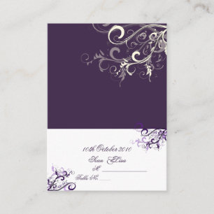 Plaats kaart/Plum Swirls (mollige Visitekaartjes) Plaatskaartje