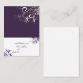 Plaats kaart/Plum Swirls (mollige Visitekaartjes) Plaatskaartje (Voorkant / Achterkant)