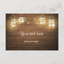 Plaats kaart Rustieke houten potten Lights Elegant