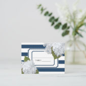 Plaats Kaarten Art Deco Marine Gestreepte Witte Ho Visitekaartje (Staand voorkant)