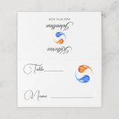 Plaats kaarten-Bruiloft-Twin Flame- Plaatskaartje (Buitenkant ongevouwen)