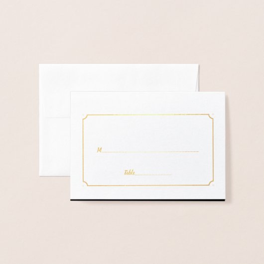 Plaats Kaarten Goud Lijst (Voorkant met envelop)