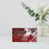 Plaats kaarten Hollywood bruiloft rood zwart wit Plaatskaartje (Staand voorkant)