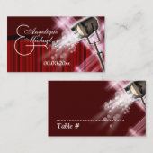 Plaats kaarten Hollywood bruiloft rood zwart wit Plaatskaartje (Voorkant / Achterkant)