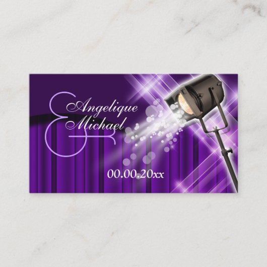 Plaats kaarten Hollywood thema bruiloft Plaatskaartje (Voorkant)