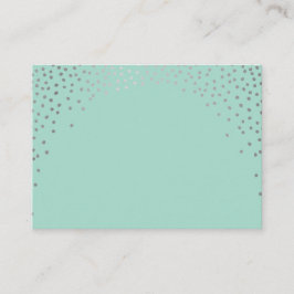 PLAATS KAARTEN mini spot confetti zilveren munt Plaatskaartje