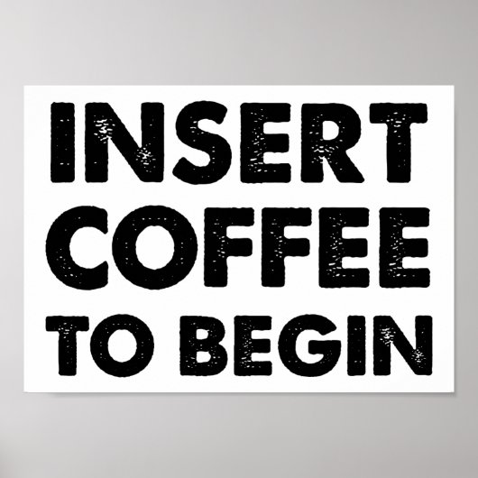 Plaats Koffie Grappige Poster (Voorkant)