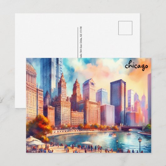plaats kopen Reizen  chicago briefkaarten (Voorkant / Achterkant)