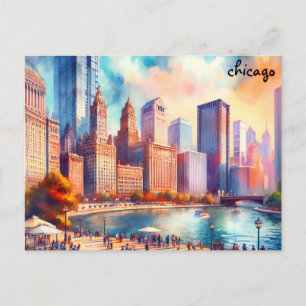 plaats kopen Reizen  chicago briefkaarten