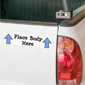 Plaats lichaam hier bumpersticker (Op Truck)