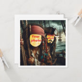 Plaats mijn gezicht in de afbeelding, 2 piraten op kaart (Voorkant / Achterkant in situ)