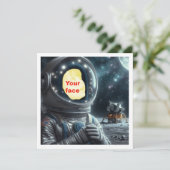 Plaats mijn gezicht in de afbeelding, astronaut, r kaart (Staand voorkant)