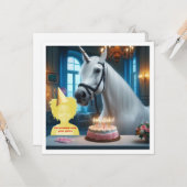 Plaats mijn gezicht in de afbeelding, eenhoorn en  kaart (Voorkant / Achterkant in situ)