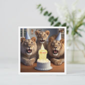 Plaats mijn gezicht in de afbeelding, leeuwen en k kaart (Staand voorkant)