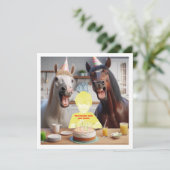 Plaats mijn gezicht in de afbeelding, paarden en k kaart (Staand voorkant)